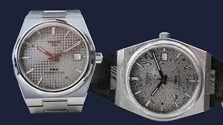 Tissot PRX Goes Titanium & Damascus Steel