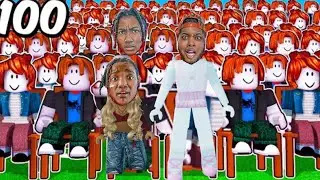 SURVIVING 100 PERSON MUSICAL CHAIRS ON ROBLOX! | BIGEFAMILY PLAYHOUSE