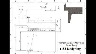 Vernier caliper 3D Parts Design in Solidworks (Part- 2) (Moving Under Jaw)
