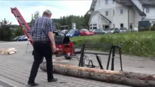 Stammheber Vario f&uuml;r S&auml;gespaltautomaten JAPA 300 und 305 (hier mit JAPA 305)