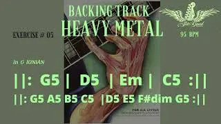 Backing Track Heavy Metal in G ionian
