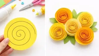 🌹Paper Rose🌹 DIY Flower making with Paper Easy and Beautiful paper Rose making/How to make rose 