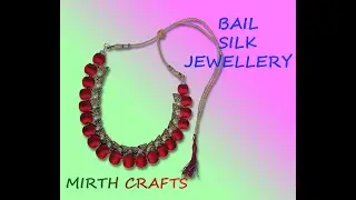 How to make Silk Thread Bail Necklace / Easy handmade necklace /