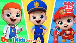 Lagu Anak Profesi Seru untuk Anak👮| Lagu Anak Populer | Domi Kids Kumpulan Lagu Pesta Anak-anak