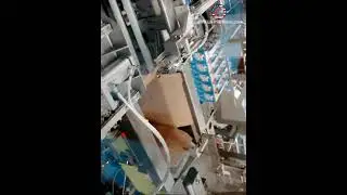 Carton box case with hang hole feeding counting robot hand cartoning packing machine