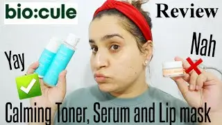 Biocule skincare review : Calming Toner, Serum and Lip mask