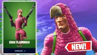 NEW KING FLAMINGO Skin Gameplay in Fortnite!