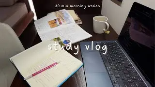 study vlog asmr 💕- 30 mins relaxing rain sounds