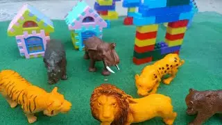 Ira and Ishu build Inflatable Playhouse for children | block building play with toys inflatable toys