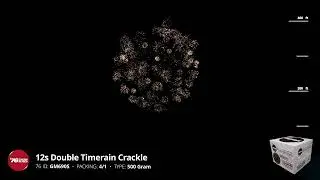 GM690S 12s Double Timerain Crackle - 500 Gram 12 Shot Firework - '76 Show Series