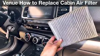 2020 - 2023 Hyundai Venue How to replace cabin Air Filter