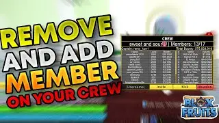 How To Add and Remove Crew Members in Blox Fruit