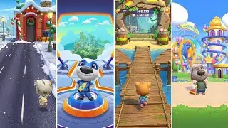 Talking Tom Gold Run,Talking Tom Blast Park,Talking Tom Hero Dash,Tom Time Rush - Android Gameplay