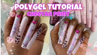 3XL OMBRE CHEETAH PRINT Polygel Tutorial | LAZY GIRL METHOD | Nail Collab with @UnpolishedbyAggie