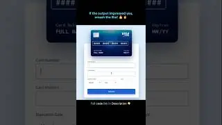 💳 Credit Card Form Design Using HTML, CSS & JavaScript #webdevelopment #coding #htmlcssjavascript