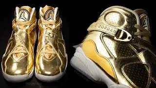 Drake&rsquo;s Gold Sample Air Jordan 8 OVO DETAILED LOOK!