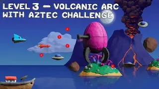 Platypus Reclayed - Level 3 Volcanic Archipelago With Aztec Challenge Music - Regular Mode