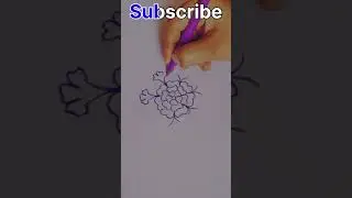 Simple 2 minutes flower with petals design muggu #rishi-11d-5 #art #ytshorts
