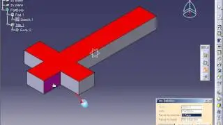 CATIA V5 - Part design - Union trim [카티아스쿨]