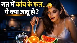 #Glass Fruit Cutting at Night 😱 | काँच के फलों की रहस्यमयी कहानी #satisfyingvideo #night #viralvideo