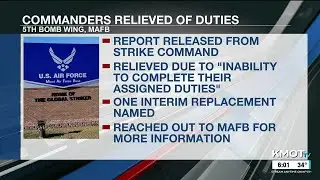 Pair of commanders within 5th Bomb Wing fired Monday