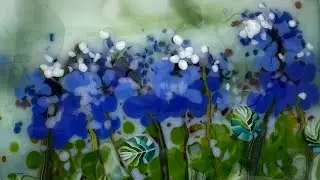 It's Texas bluebonnet season! A fused glass field of wildflowers!