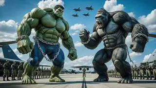 Epic Battle: King Kong Vs Hulk - The Confrontation Begins On A Military Cargo Plane