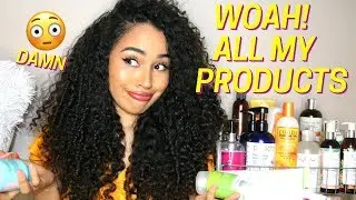 SHOWING ALL MY CURLY HAIR PRODUCT COLLECTION in one video - Lana Summer