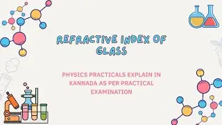 Refractive index of glass explained in Kannada as per practical examination.