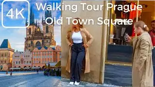 Walking Tour in Prague - Old Town Square - Best in the Czech Republic - 4k