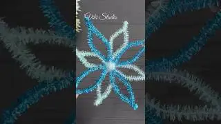Christmas Craft Ideas! 🎄❄️ Pipe Cleaner Snowflake #christmas #christmas2025 #fyp