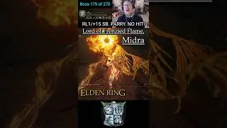 Мидра, Повелитель Безумного Пламени. RL1, +15 SB. Парирование. Без попадания! #eldenring #shadowo...