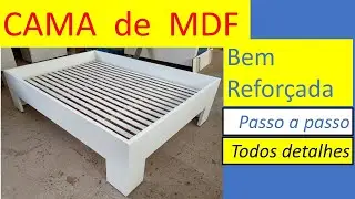 CAMA DE MDF BEM REFORÇADA PASSO A PASSO DICA