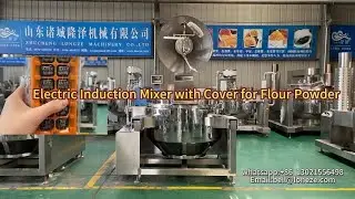 Automatic Discharge Electric Induction Cooking Mixer with Cover for Powder/Flour