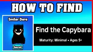 How To Find SMILER BARA in FIND THE CAPYBARA [ROBLOX] [Update] [walkthrough]
