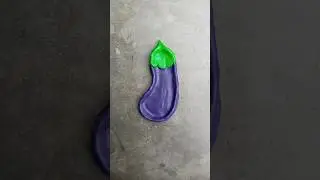 How to make easy clay brinjal plate making....#brinjal #platemaking #plate #creativeclayideas #clay