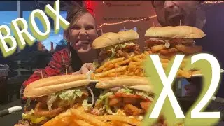 BROX DOUBLE SANDWICH CHALLENGE!! NEVER BEEN DONE | MOLLY SCHUYLER |MOM VS FOOD | EAT LOCAL