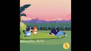 Bluey Rug Island Fan animation