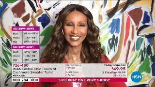 IMAN Global Chic Touch of Cashmere Sweater Tunic