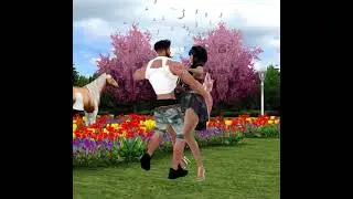IMVU  danse avec un robot