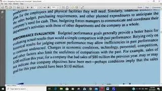 Unit 4   Budgetting, Planning and Control   Part 1