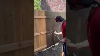 Fence Staining with Sherwin-Williams. #fencestaining