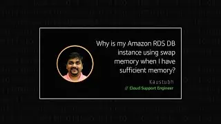 Why is my Amazon RDS DB instance using swap memory when I have sufficient memory?