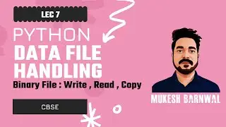 File Handling Class 12 Python | File Handling Class 12 CBSE | File Handling in Python | Binary File