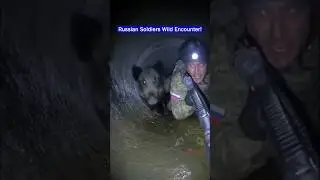 Russian Soldiers Encounter a Wild Animal In a Pipeline!