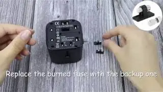 BST-622A Universal Travel Adapter- How to Raplace Burnt Fuse
