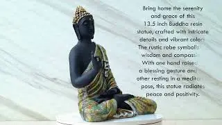 Meditating Buddha Statue for Home Decor &ndash; Polyresin Buddha Idol for Living Room, Office