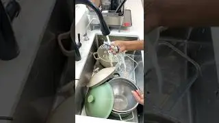 ASMR SINK & POT CLEAN #satisfyingcleaning #sinkcleaning #quickcleanwithme #cleaningasmr #asmrclean