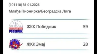 ŽKK Pobednik - ŽKK Zmaj 59-28 (mlađe pionirke) 31.01.2026.