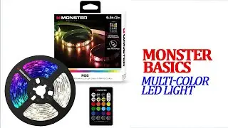 Full Review Monster Basics | Multi-Color 6.5 FT. LED Light Strip With Remote Control